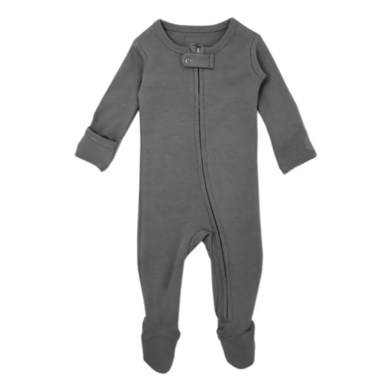 Organic Zipper Footed Sleeper - Solids