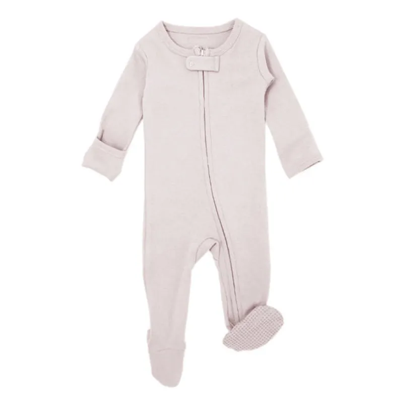 Organic Zipper Footed Sleeper - Solids