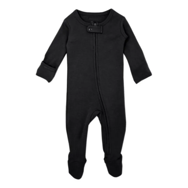 Organic Zipper Footed Sleeper - Solids