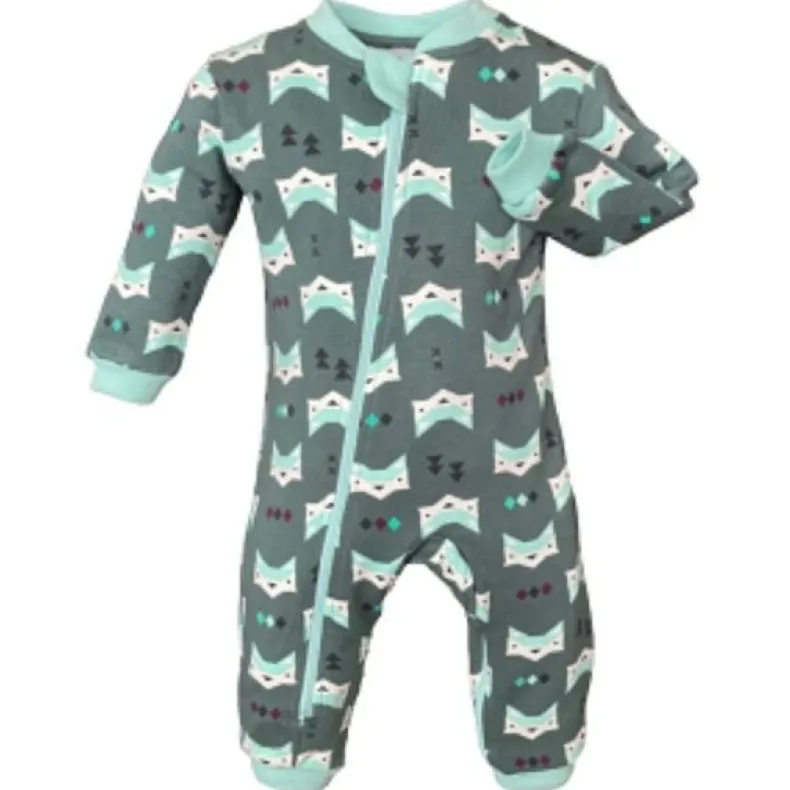 Patterned Organic Footless Sleepers