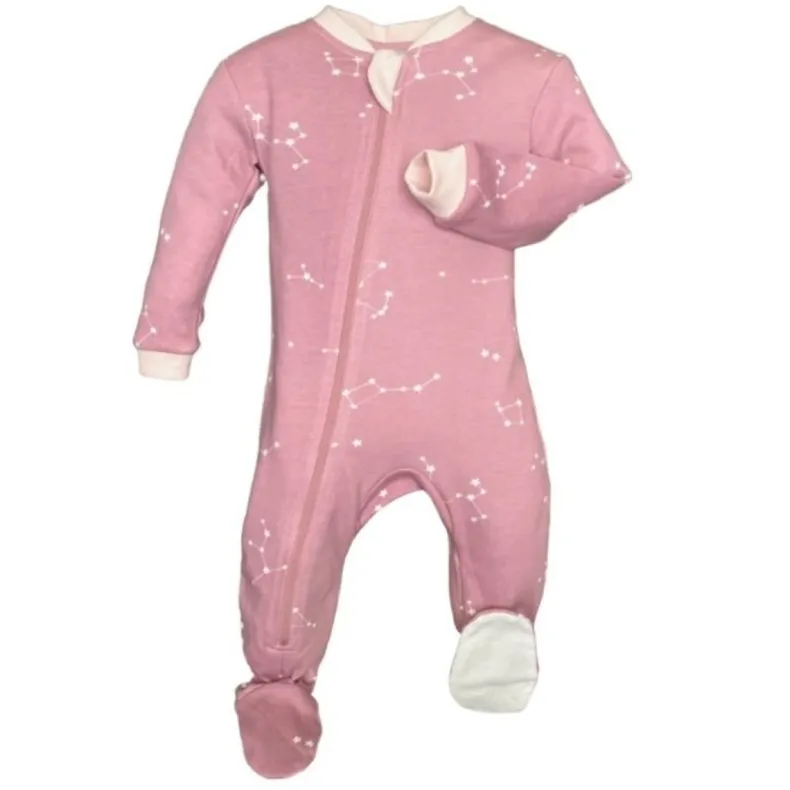 Patterned Organic Footed Sleepers