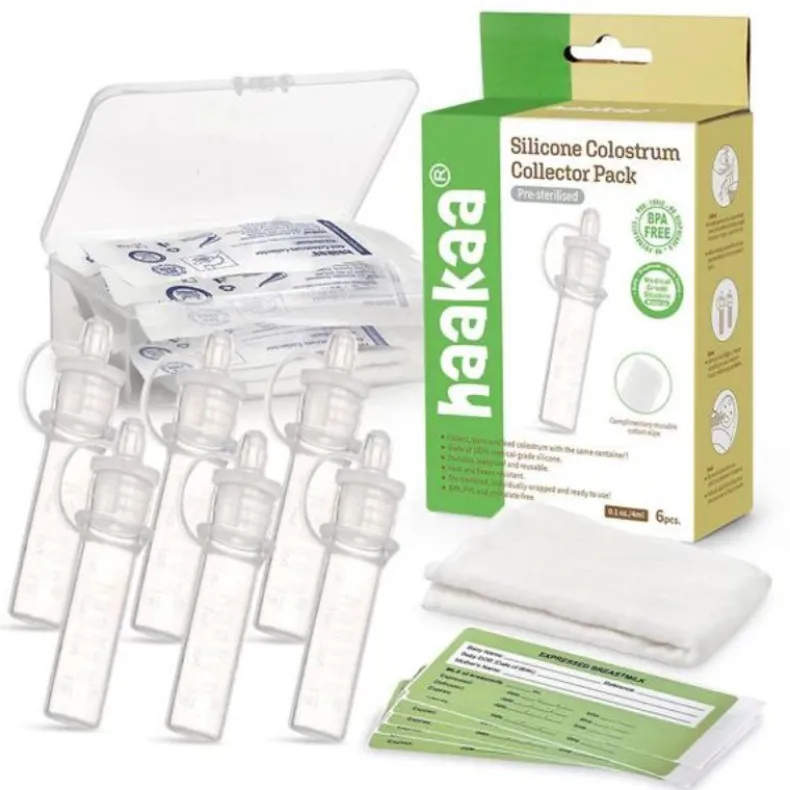 Pre-Sterilized Silicone Colostrum Collector Set 4ml - 6 Pack