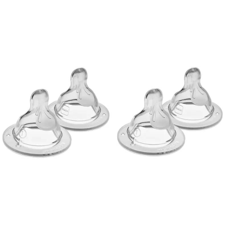 Silicone Bottle Nipples - 4 Pack