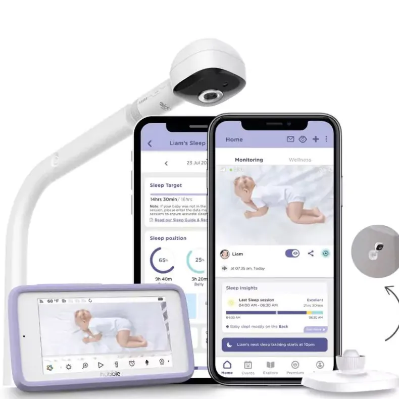 SkyVision AI Pro Baby Monitor with Adjustable Crib Mount