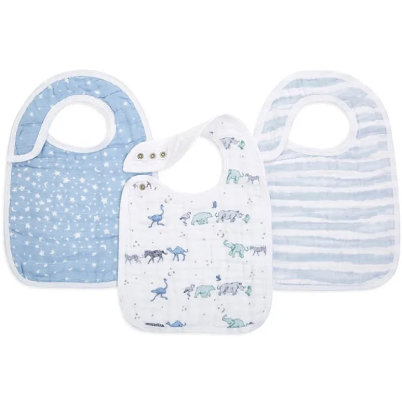 Snap Drool Bibs - 3 Pack
