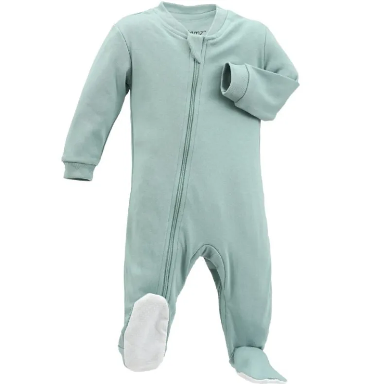 Solid Organic Footed Sleepers