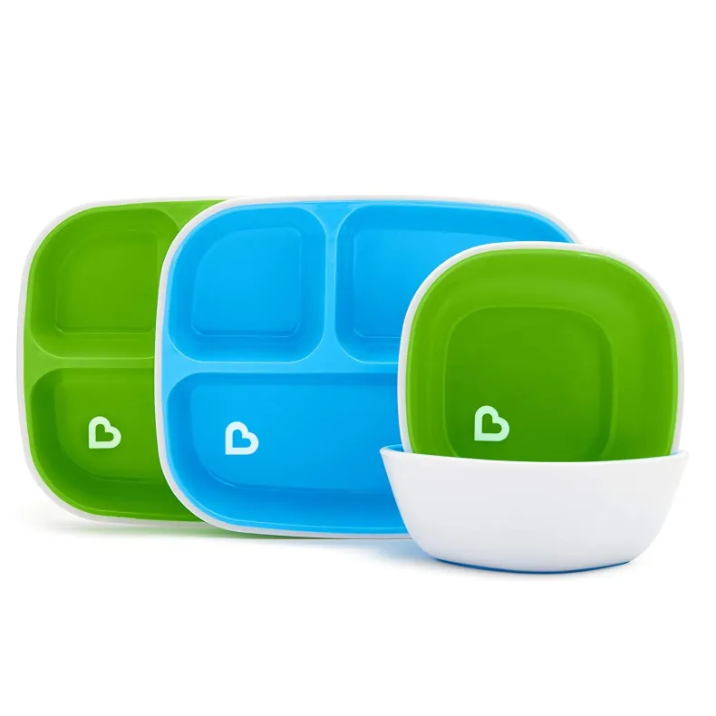 Splash Dining Set - Blue/Green - 4pk