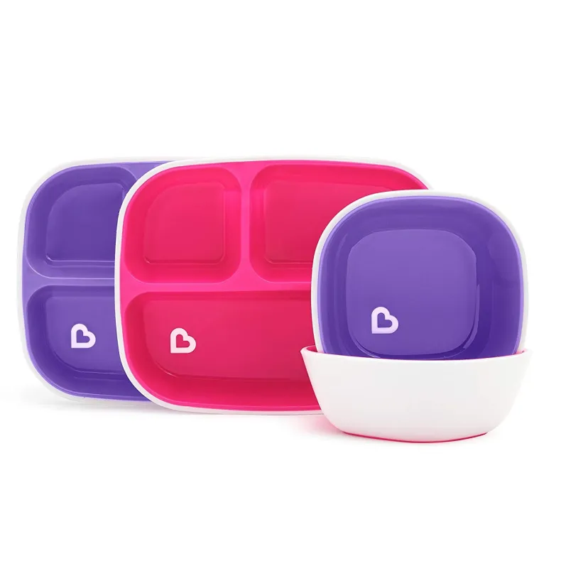 Splash Dining Set - Pink/Purple - 4pk