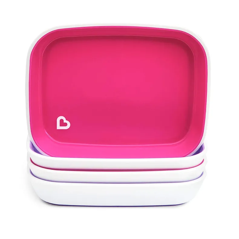 Splash Plates - Pink/Purple - 4pk