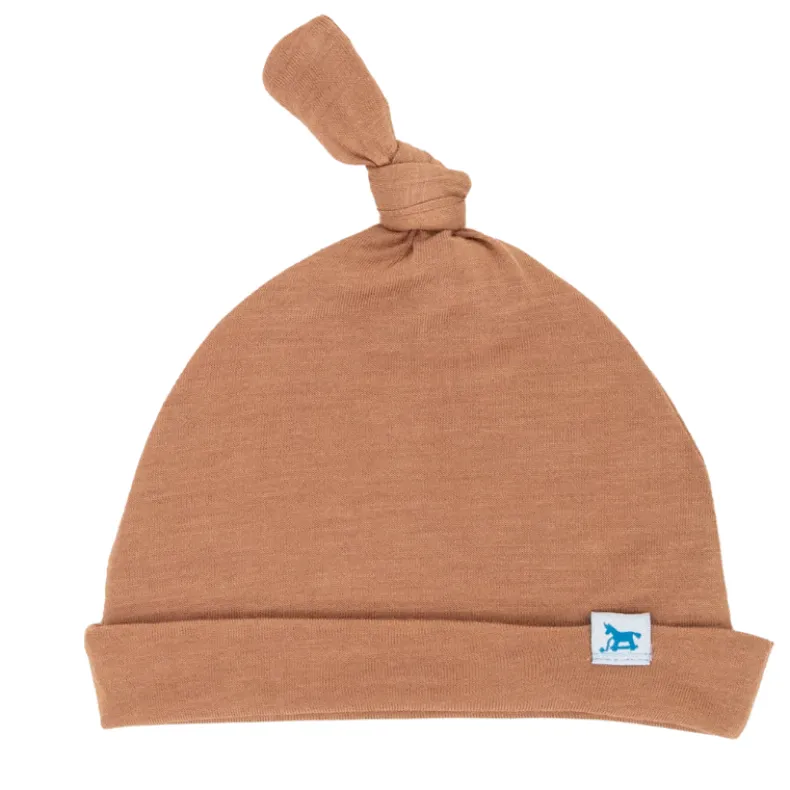 Stretch Knit Top Knot Hat