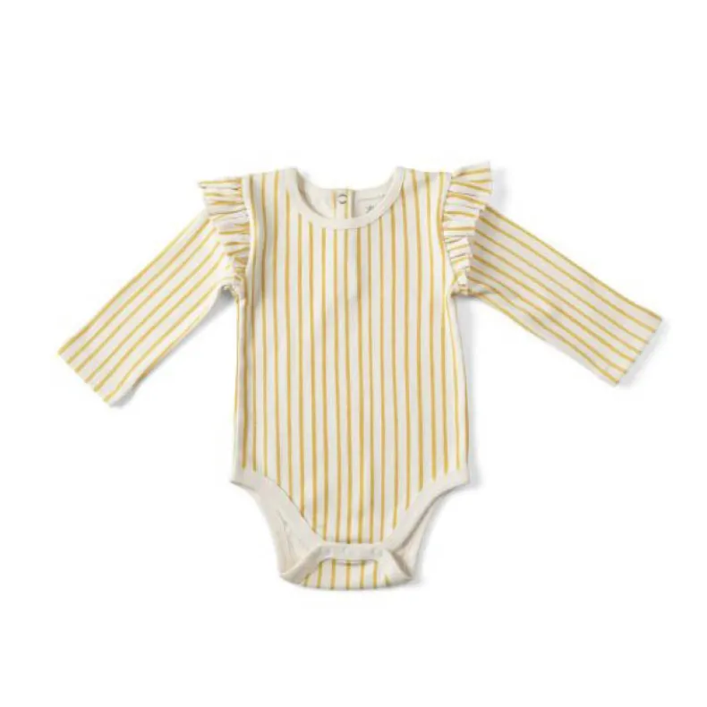 Stripes Away Long Sleeve w/ Ruffle One-Piece