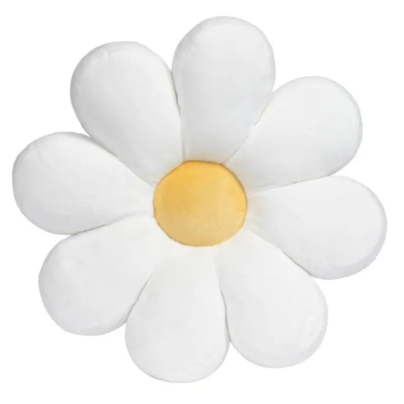 Sweet Daisy White Flower Decorative Pillow