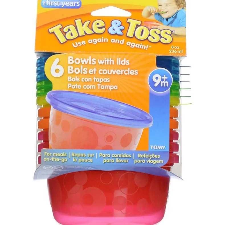 Take & Toss 8 oz Bowls With Lids - 6 Pack