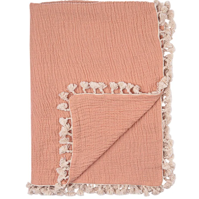 Tassel Muslin Blanket