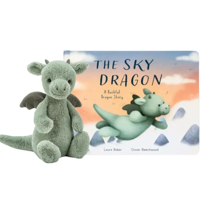 The Sky Dragon Book & Bashful Dragon Plush Bundle