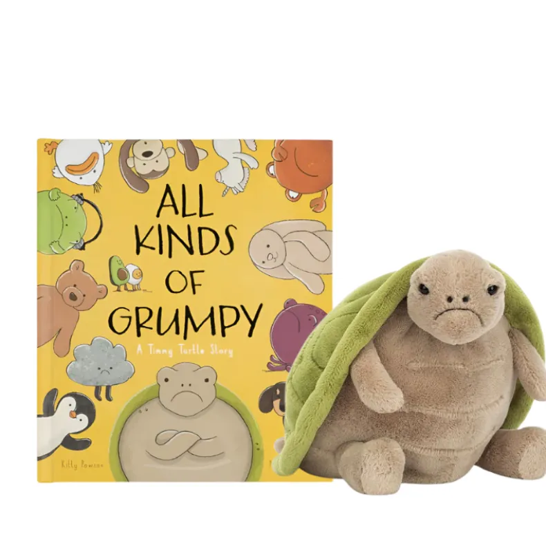 Timmy Turtle Plush & All Kinds of Grumpy Book Bundle