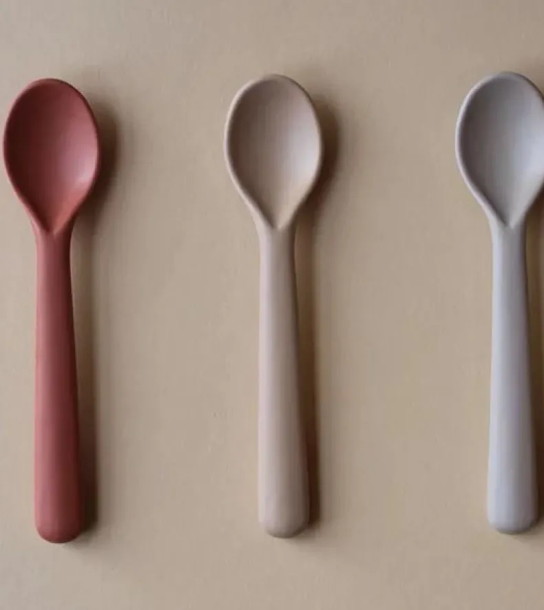 Toddler Spoons - 3 pack - Fog/Rye/Brick