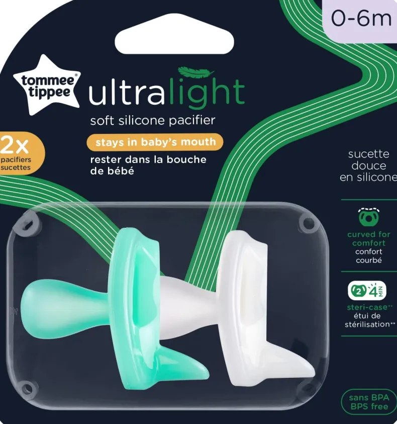 Ultra-Light Silicone Pacifier - 2 Pack