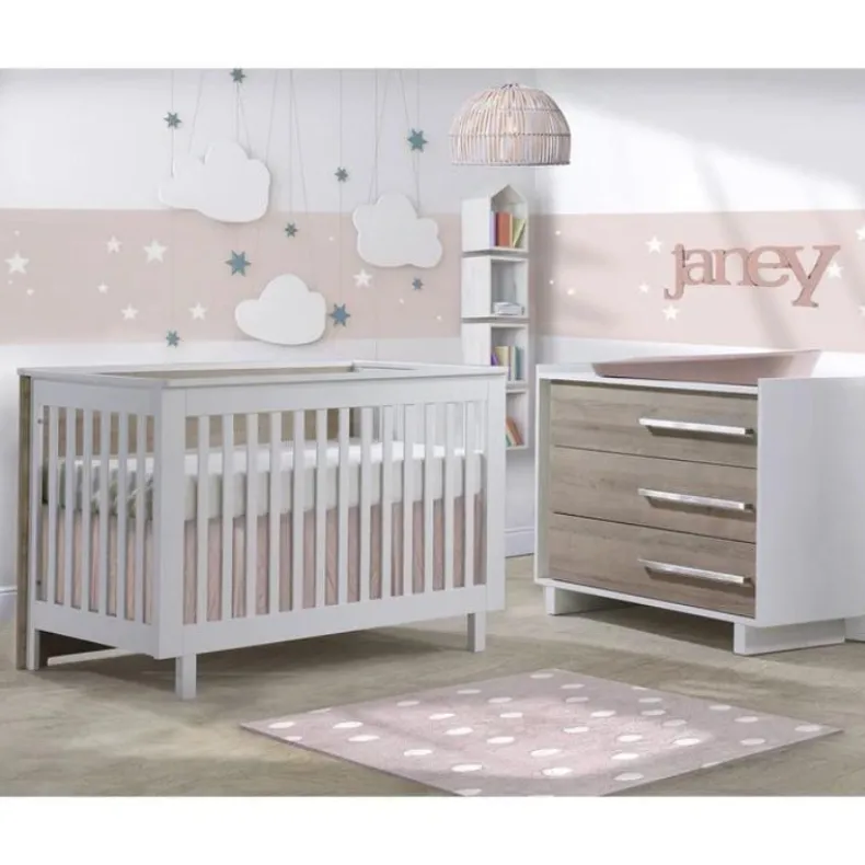 Urban Convertible Crib and Urban 3 Drawer Dresser Combo