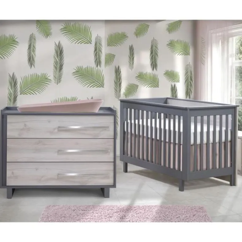 Urban Convertible Crib and Urban 3 Drawer Dresser Combo