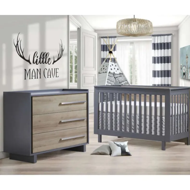 Urban Convertible Crib and Urban 3 Drawer Dresser Combo