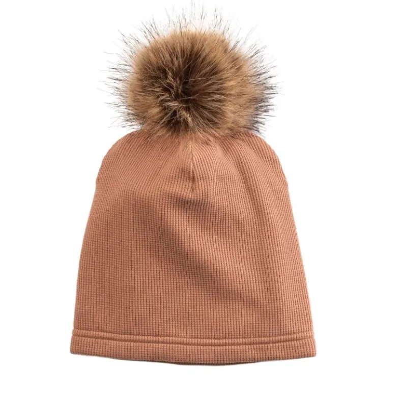 Waffle Pom Pom Hat