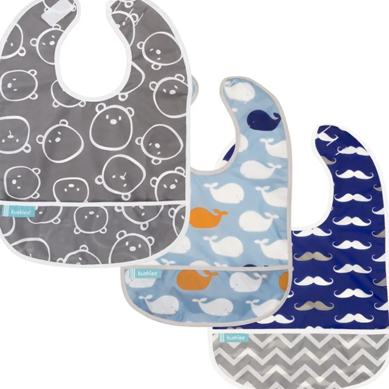 Waterproof Clean Bibs - 3 Pack