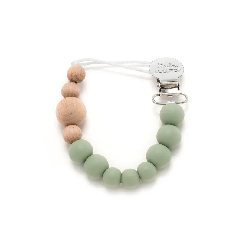 Wood + Silicone Pacifier Clip
