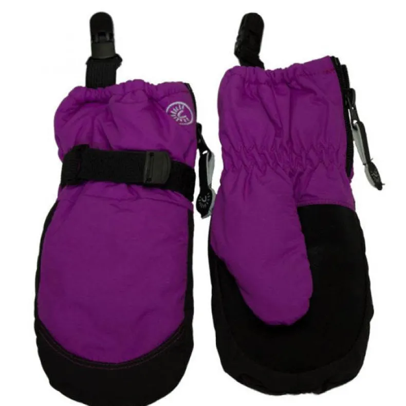 Zipper Mittens with Clips